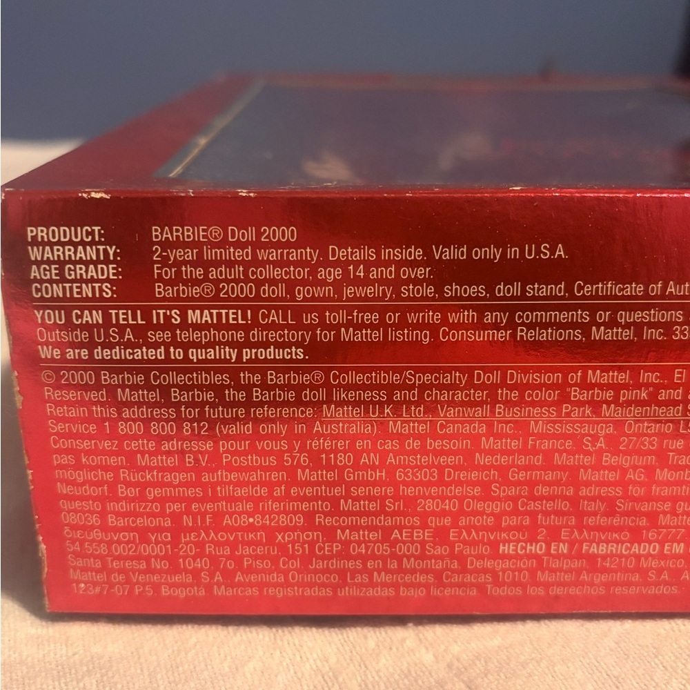 Barbie 2000 Doll - Red Dress - Collectors Edition #27409 - Vintage NEW Unboxed - Picture 7 of 7